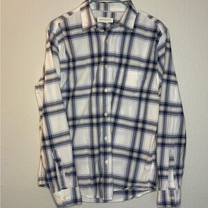 Aeropostale Blue and White Casual Button Down Shirt